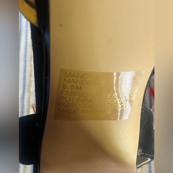 BETSEY JOHNSON 1970s Style Striped Pom Pom Platform Heels size 5.5 - Picture 16 of 16